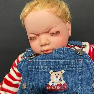 Duck House Frowning Heirloom Life Like Baby Doll, Vinyl . 18” Long